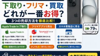 iPhone15 256GB・バッテリー79%はどう売る?Apple下取り・フリマ・買取を比較